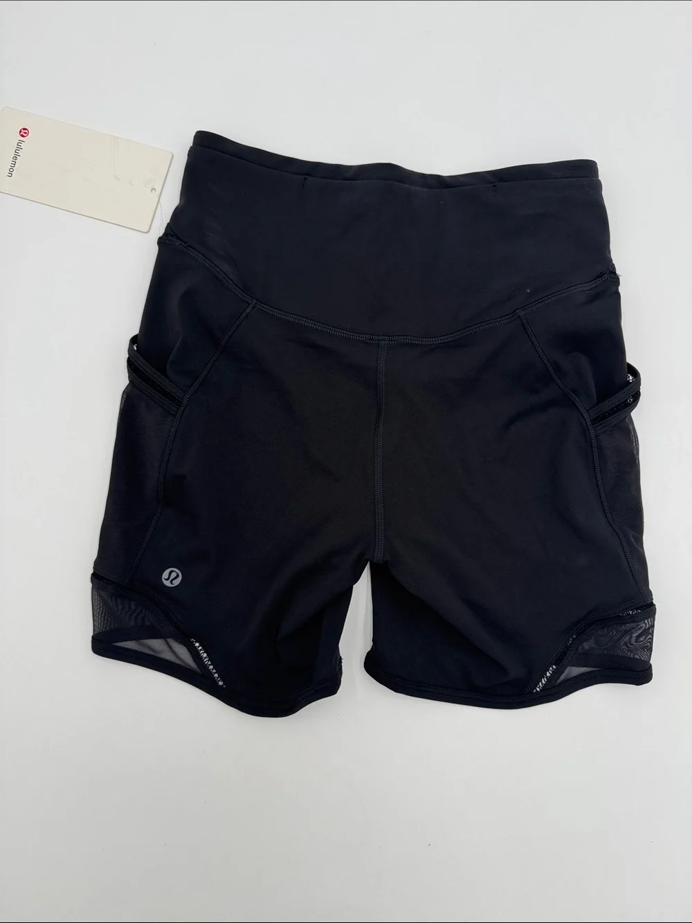 lululemon athletica Black High-Rise Bike Shorts with Side Pockets